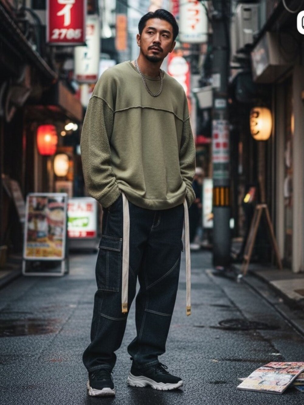 Herman Market Olive Sweatshirt (Like Ambush) Size 1 (LGBTQ)